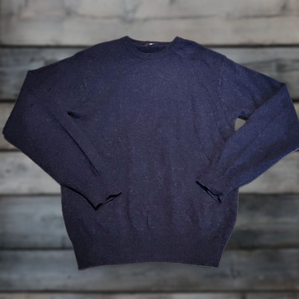 Vintage VINTAGE Woolmark Hema Men's Sweater Pullover Crew Neck Long Sleeve Blue Size Large Knit Casual Winter Fall Spring Size US L / EU 52-54 / 3 - 1 Thumbnail