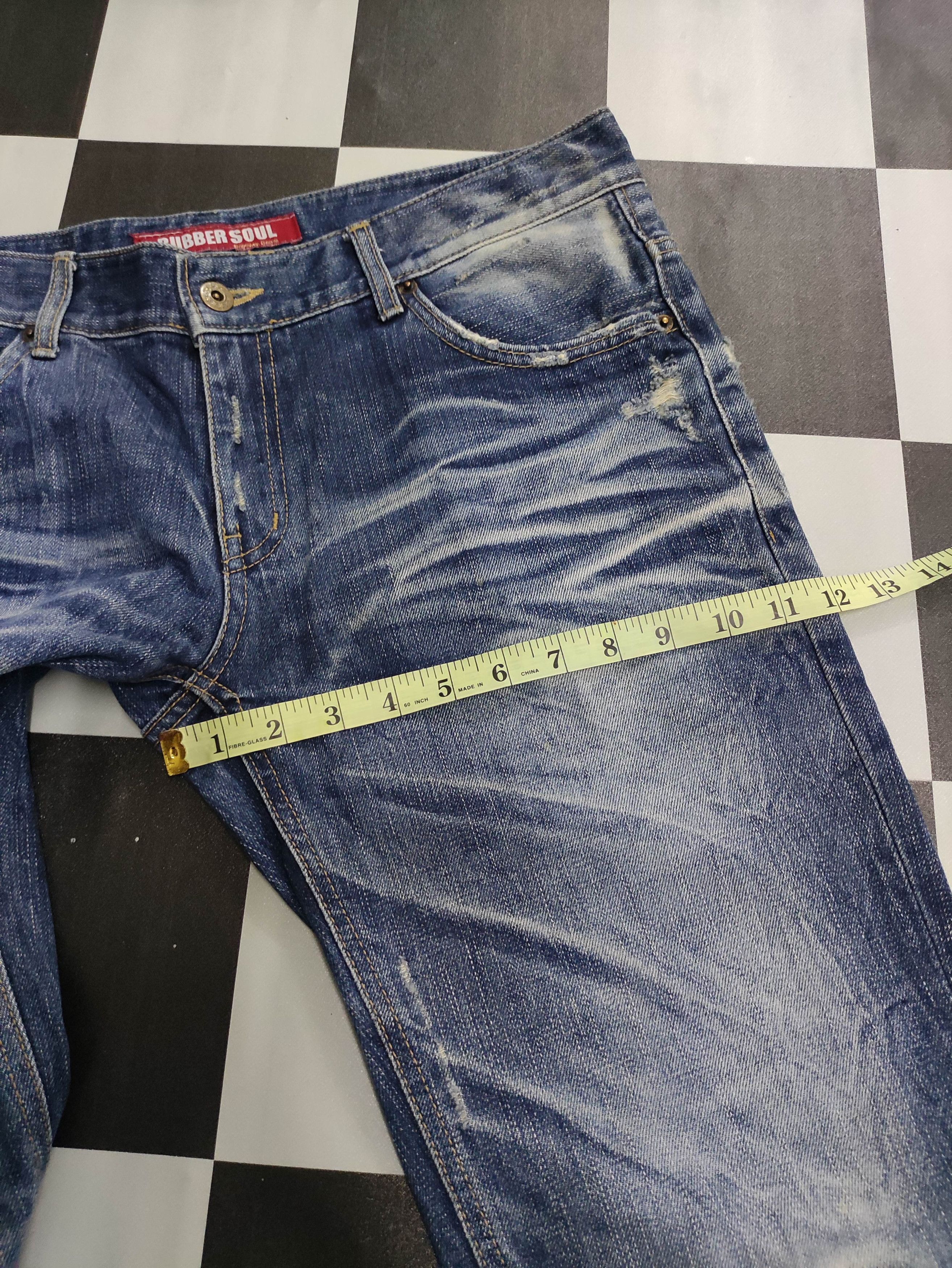 Japanese Brand Vintage Rubber Soul Distressed Denim Jeans Size US 35 - 13 Thumbnail