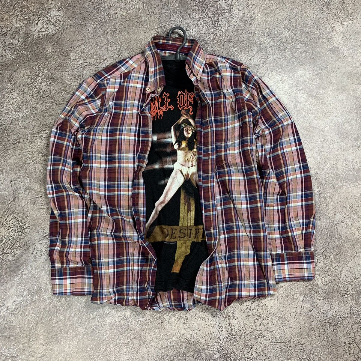 Flannel vintage flannel plaid shirt checkered streetwear 90s Y2K Size US S / EU 44-46 / 1 - 1 Thumbnail