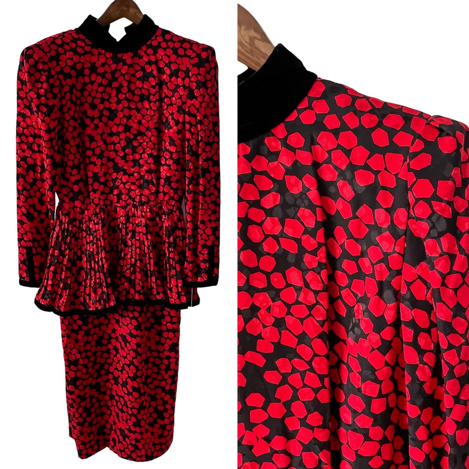 Vintage Vintage 80s designer 100% silk secretary dress size small S Size S / US 4 / IT 40 - 12 Thumbnail