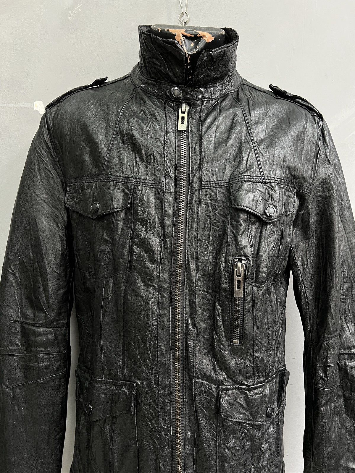 Hysteric Glamour Black Leather gothic avant garde Rick Owens style y2k hype Size US M / EU 48-50 / 2 - 2 Thumbnail