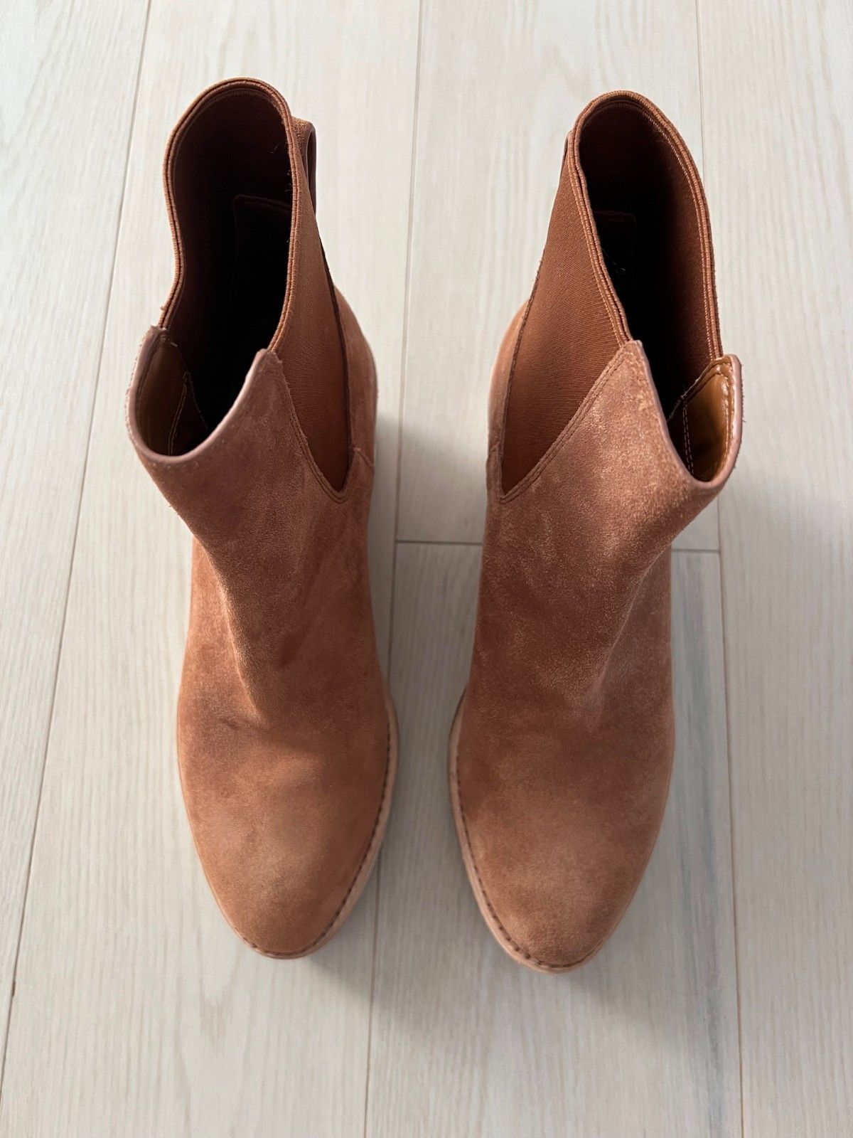 Kate Spade Kate Spade Addison Wedge Suede Booties in Tan ( 10 ) Size US 10 / IT 40 - 6 Thumbnail