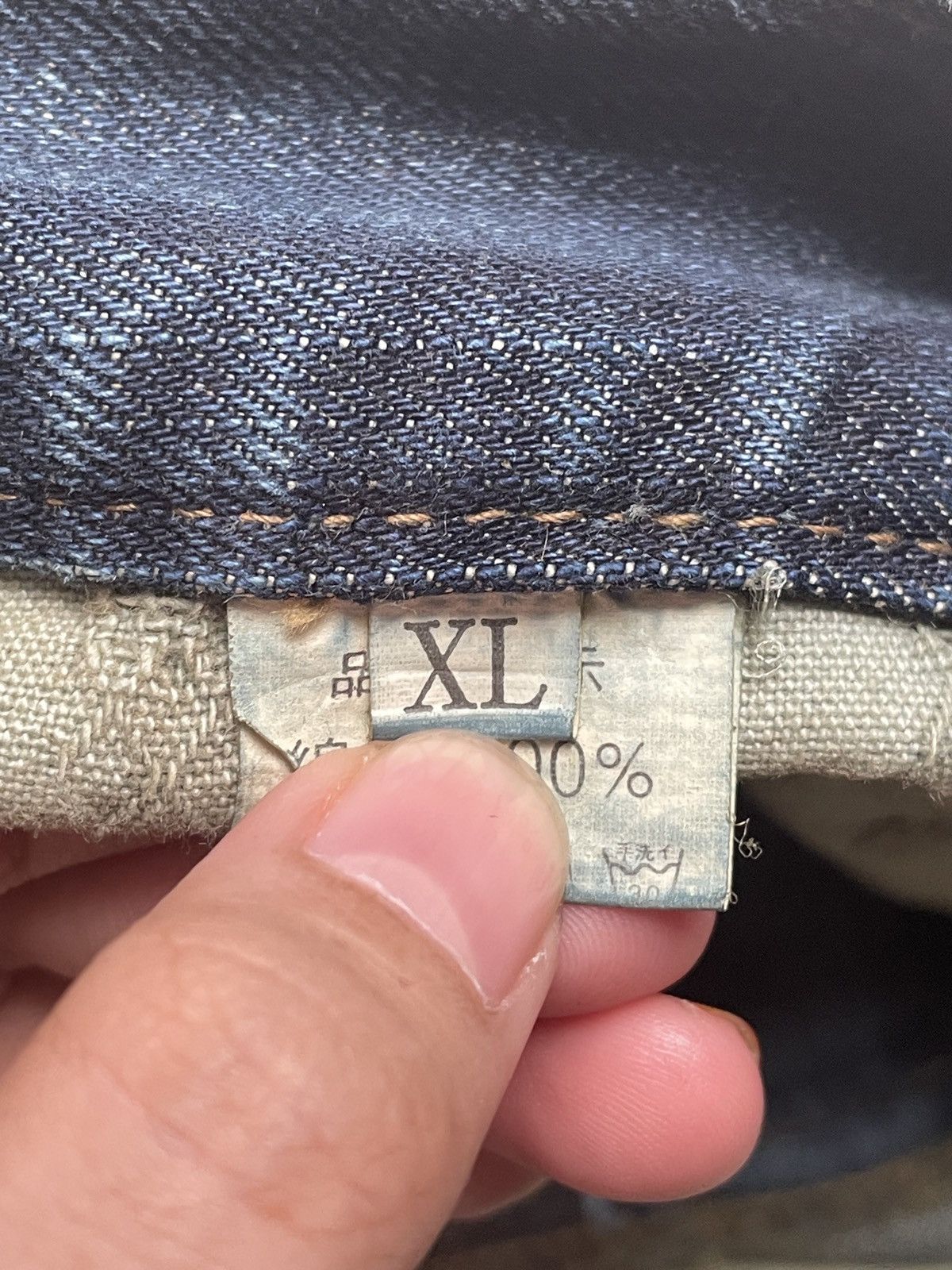Japanese Brand Rare Design Vintage Japanese Brand Unfinish Jeans 2000s Size US 35 - 10 Thumbnail