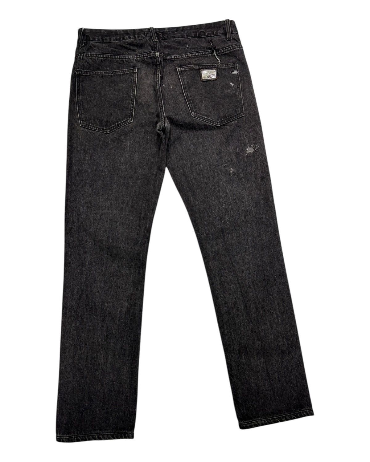 Dolce & Gabbana 🔥DOLCE & GABBANA SUPER BLACK DISTRESSED DENIM JEANS Size US 34 / EU 50 - 5 Thumbnail