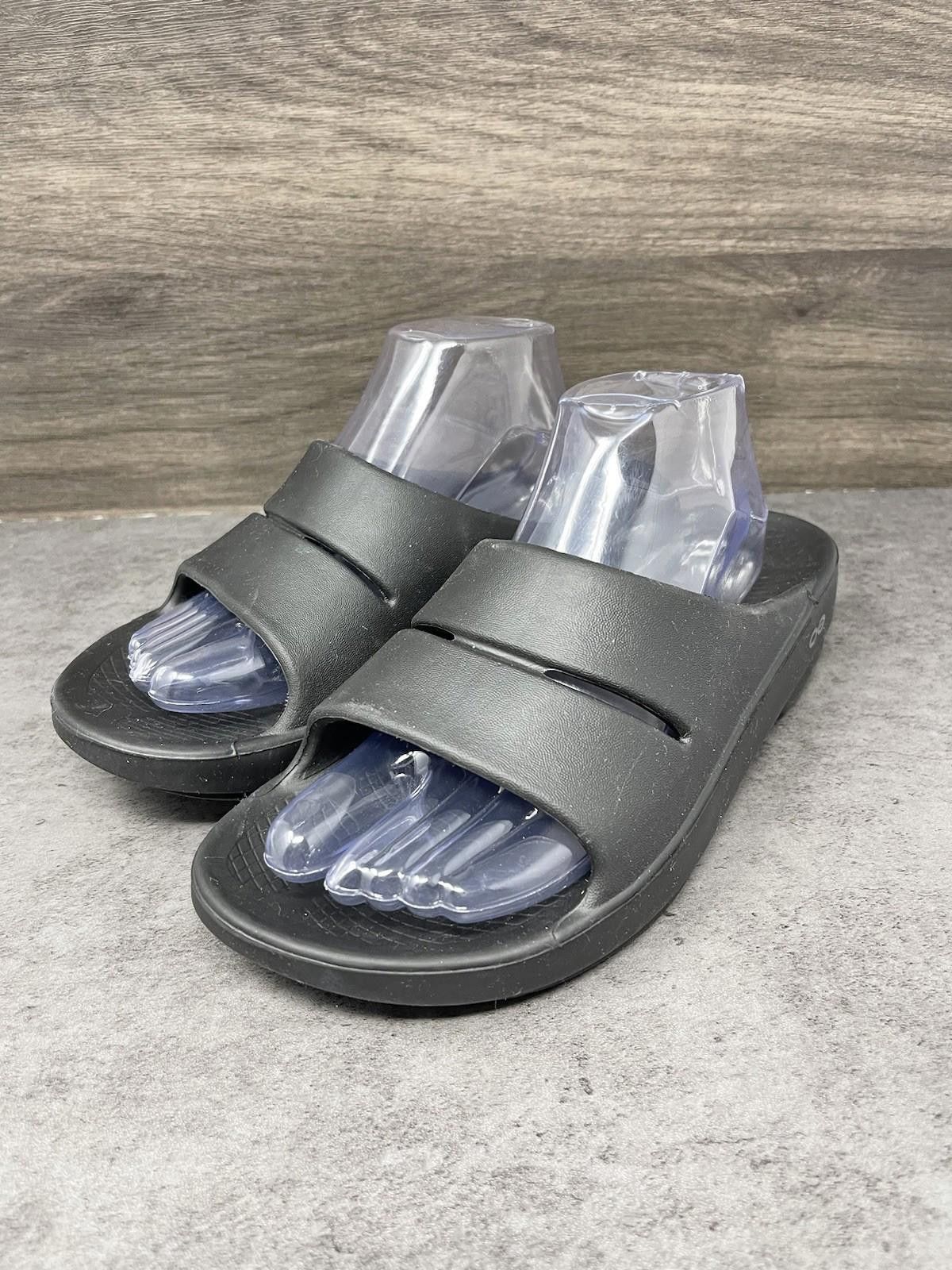 Other OOFOS Recovery Slide Sandals Mens Size 8 OOahh Black Rubber Size US 8 / EU 41 - 2 Thumbnail