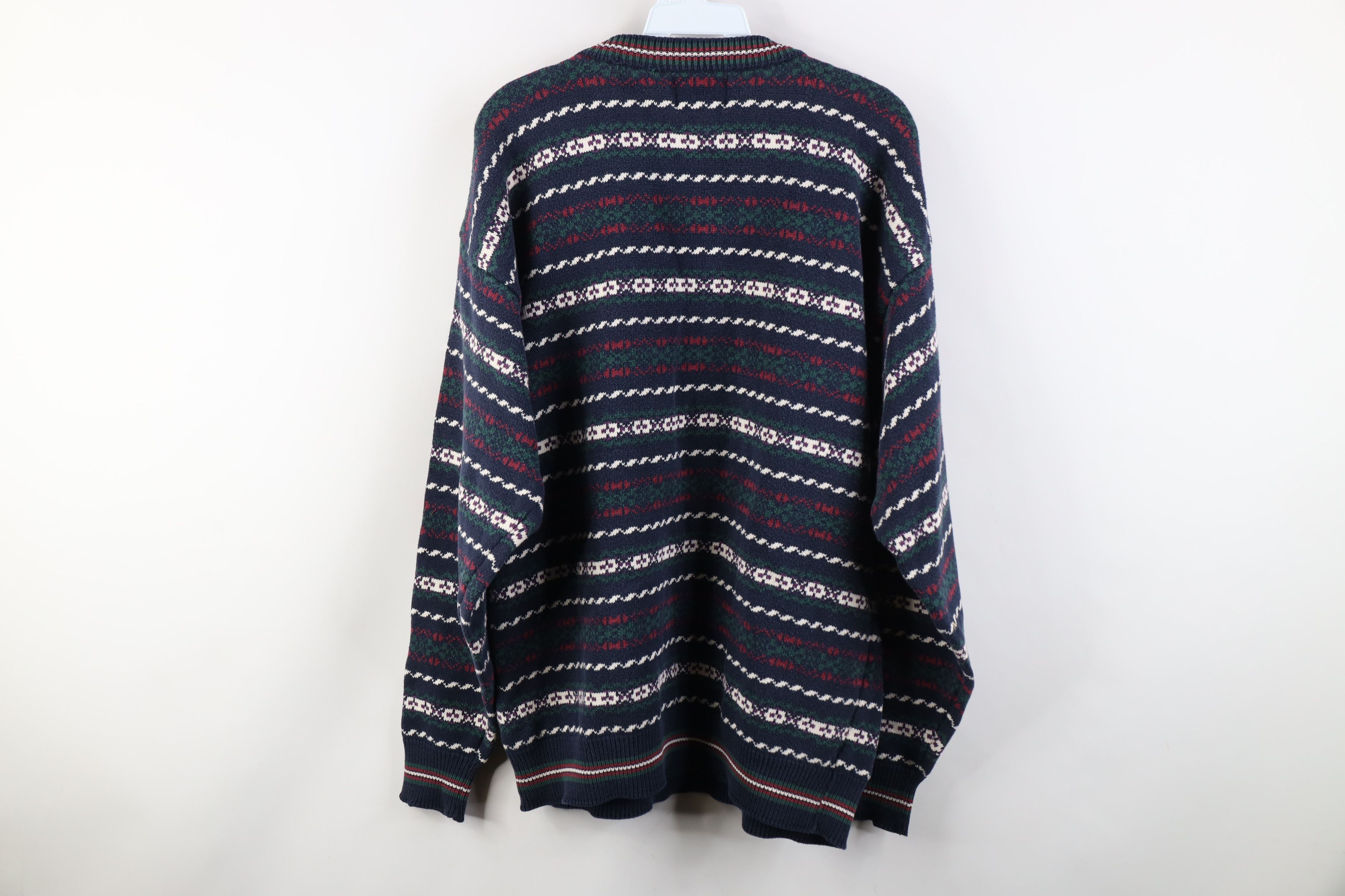 Vintage Vintage 90s Streetwear Fair Isle Knit Crewneck Sweater Size US L / EU 52-54 / 3 - 10 Thumbnail