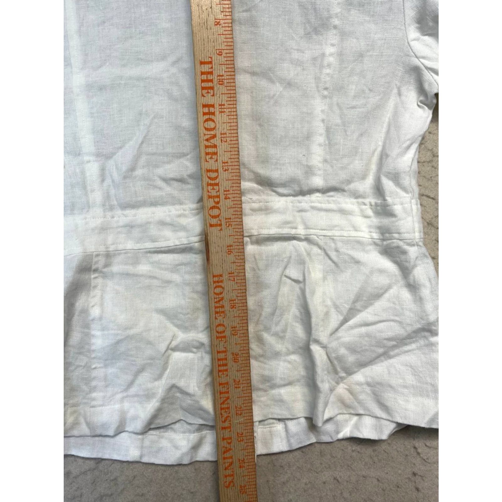 Vintage VINTAGE Paraphrase Women Jacket 8 White Linen Short Sleeve Long Sleeve Pockets Bomber 90s Casual Party/Cocktail Travel Fall Spring Summer Button Size M / US 6-8 / IT 42-44 - 4 Thumbnail