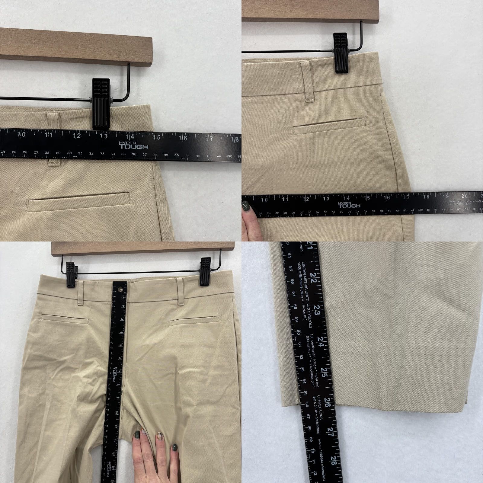 Ann Taylor Ann Taylor Pants Womens 0 Beige Stretch Chino Slim Ankle Dress Career Khaki NWT Size 25" / US 0 / IT 36 - 8 Thumbnail