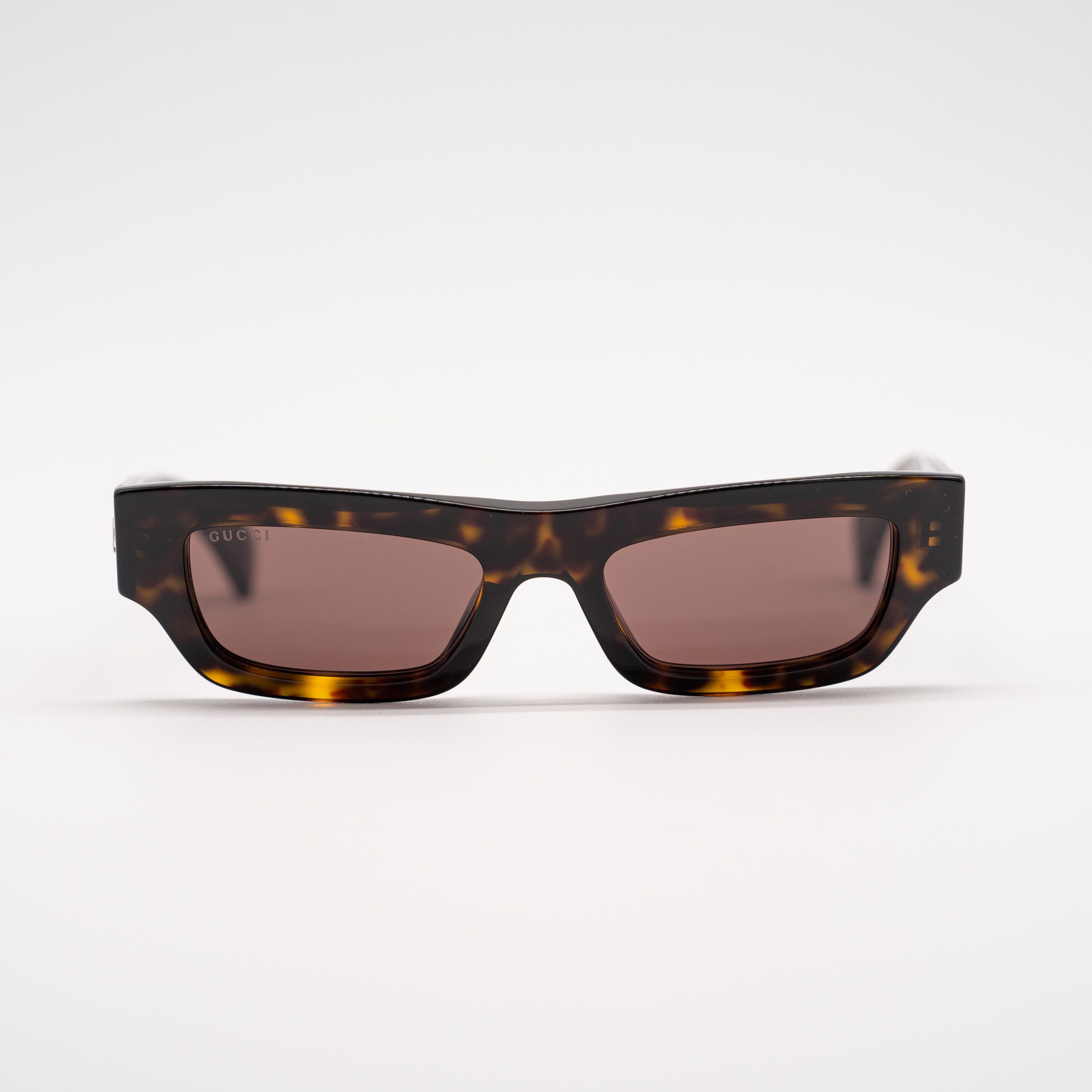 Gucci Gucci GG1839S Rectangular Frame Tortoise Acetate Sunglasses Size ONE SIZE - 3 Thumbnail