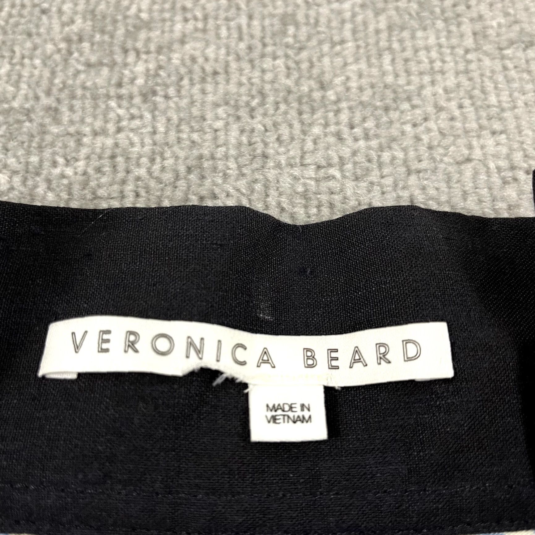 Veronica Beard VERONICA BEARD Pants Womens 8 Gray Wide-Leg Linen Wool Belted Cropped Professional Workwear Mens? Size 30" / US 8 / IT 44 - 2 Thumbnail