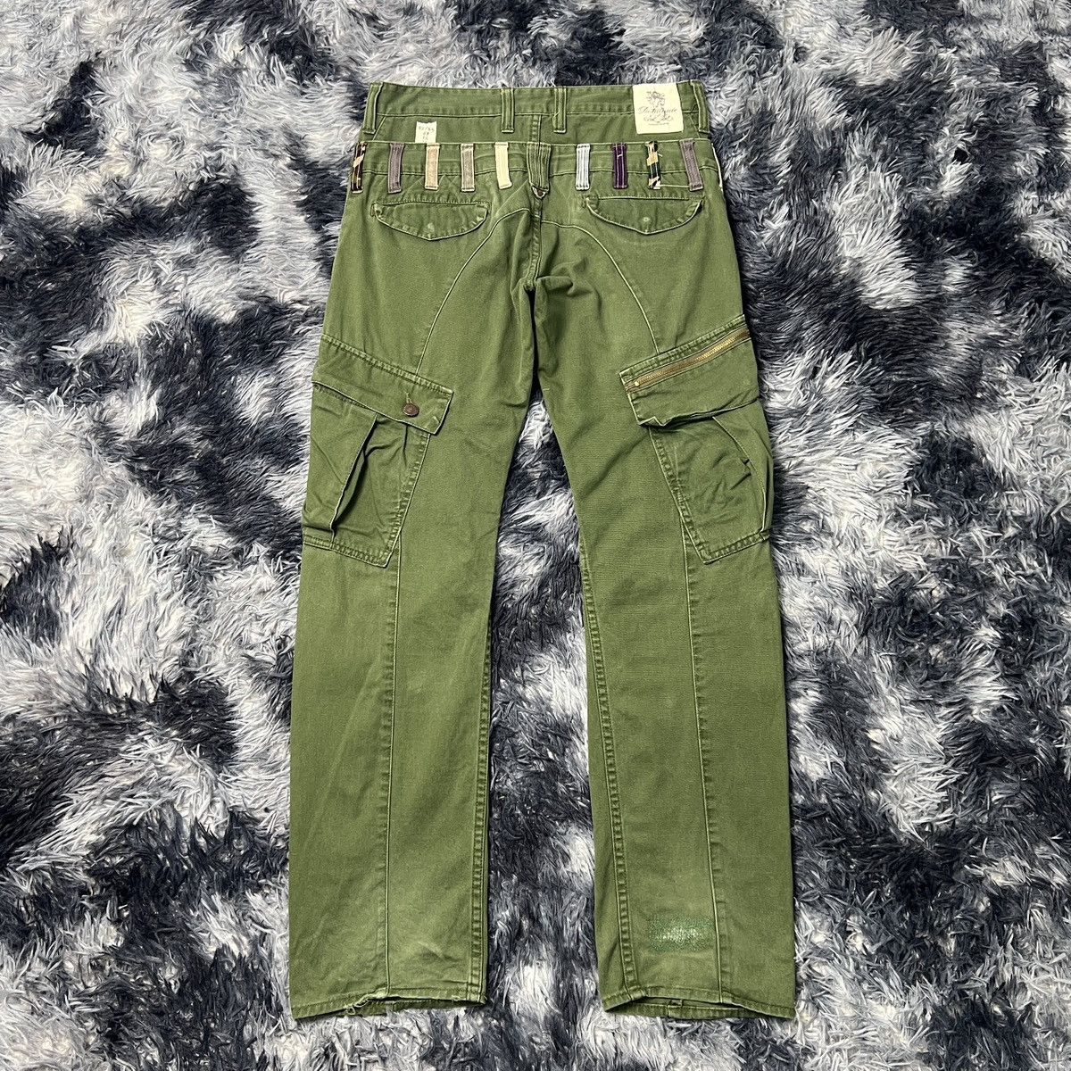 Japanese Brand Dominate Handcrafted Jeans Double Waist Cargo Pants Size US 32 / EU 48 - 2 Thumbnail