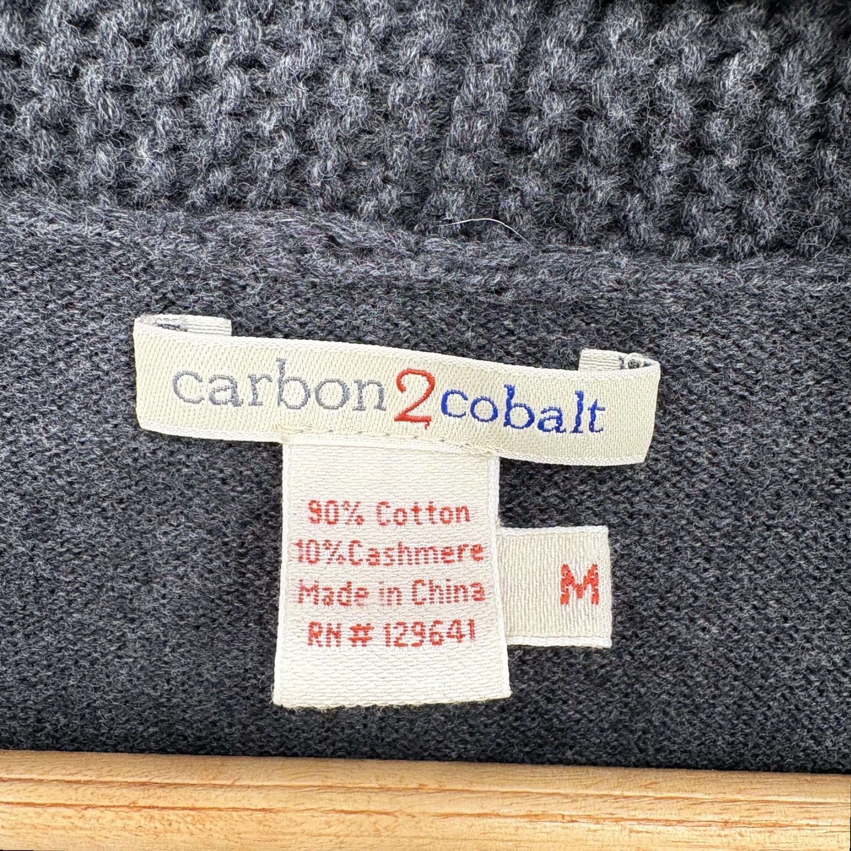 Carbon2Cobalt Carbon2cobalt Intertwine Cardigan Sweater Womens Medium Gray Cotton Cashmere Size M / US 6-8 / IT 42-44 - 4 Thumbnail