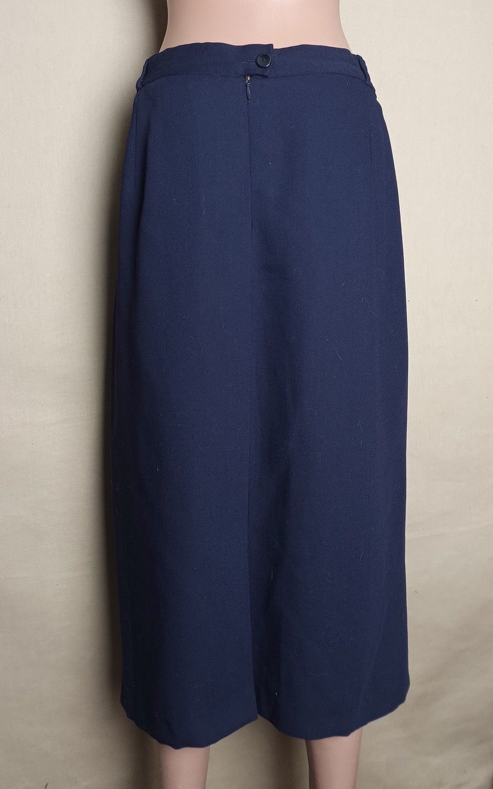 Givenchy × Vintage Givenchy Vintage Dark Blue Wool Blend Long Skirt US16 EU46 Size 38" / US 16 / IT 52 - 2 Thumbnail