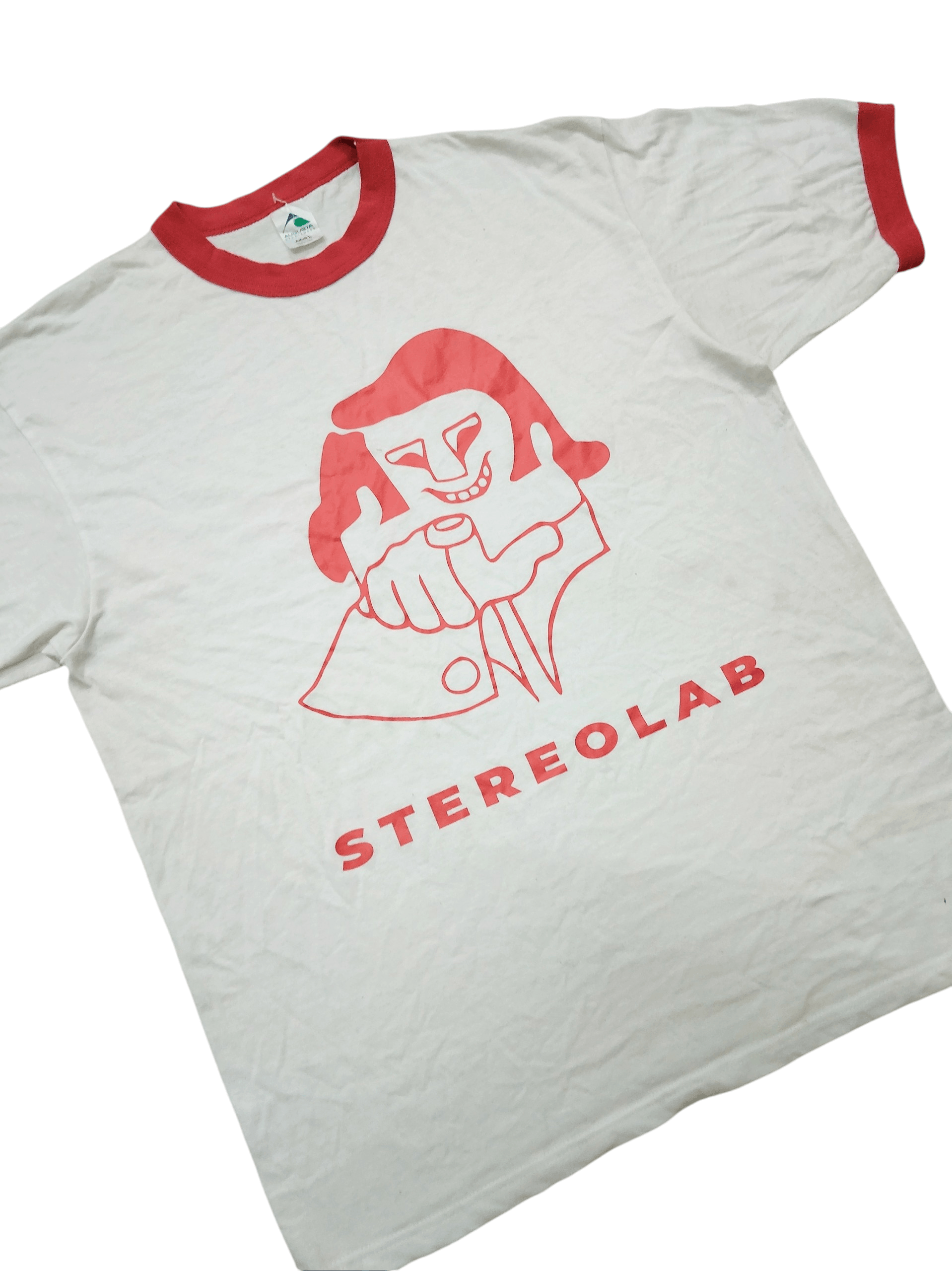 Band Tees Vintage 90s STEREOLAB ringer band t shirt Size US XL / EU 56 / 4 - 2 Thumbnail