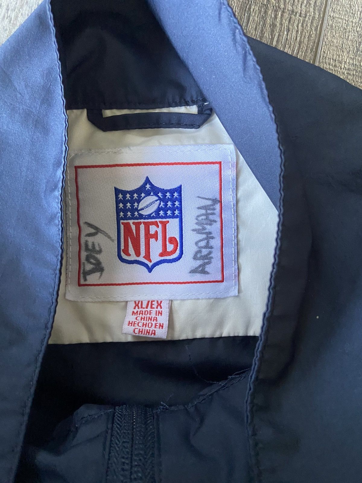NFL × Vintage Mens XL NY Giants Windbreaker Size US XL / EU 56 / 4 - 4 Thumbnail