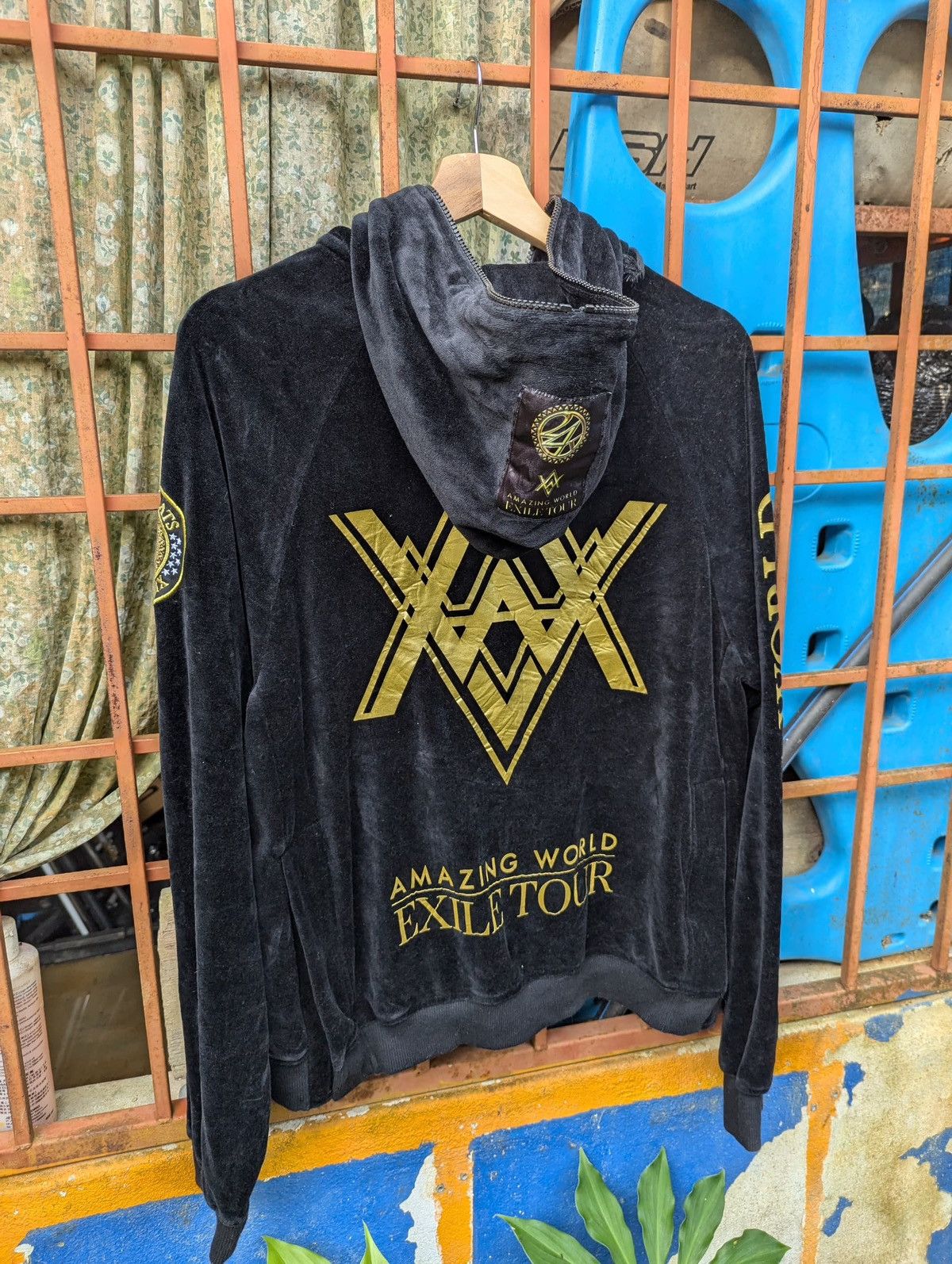 Japanese Brand 24karat Tour Exile Hoodie Velvet Size US S / EU 44-46 / 1 - 7 Thumbnail