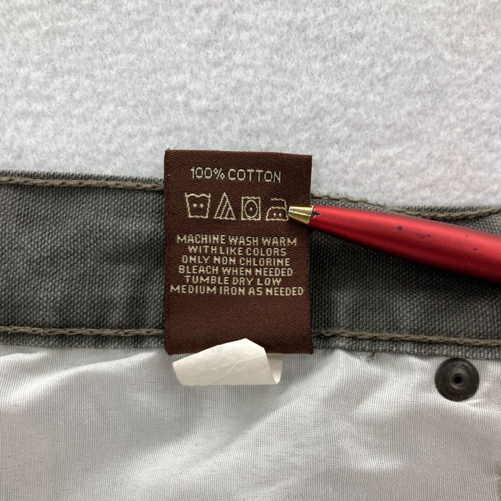 Vintage Schmidt Workwear Mens Size 46x30 Gray Denim Carpenter Jeans High Rise Bootcut Shirt/Jeans (Regular) Mens Size US 30 / EU 46 - 6 Thumbnail
