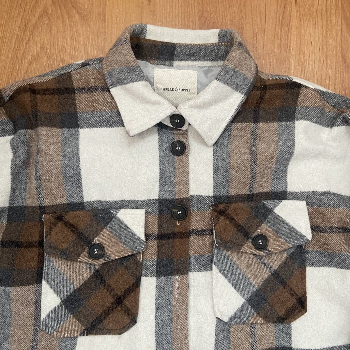Vintage Thread & Supply Lined Plaid Flannel Jacket Women’s Small Size S / US 4 / IT 40 - 4 Thumbnail
