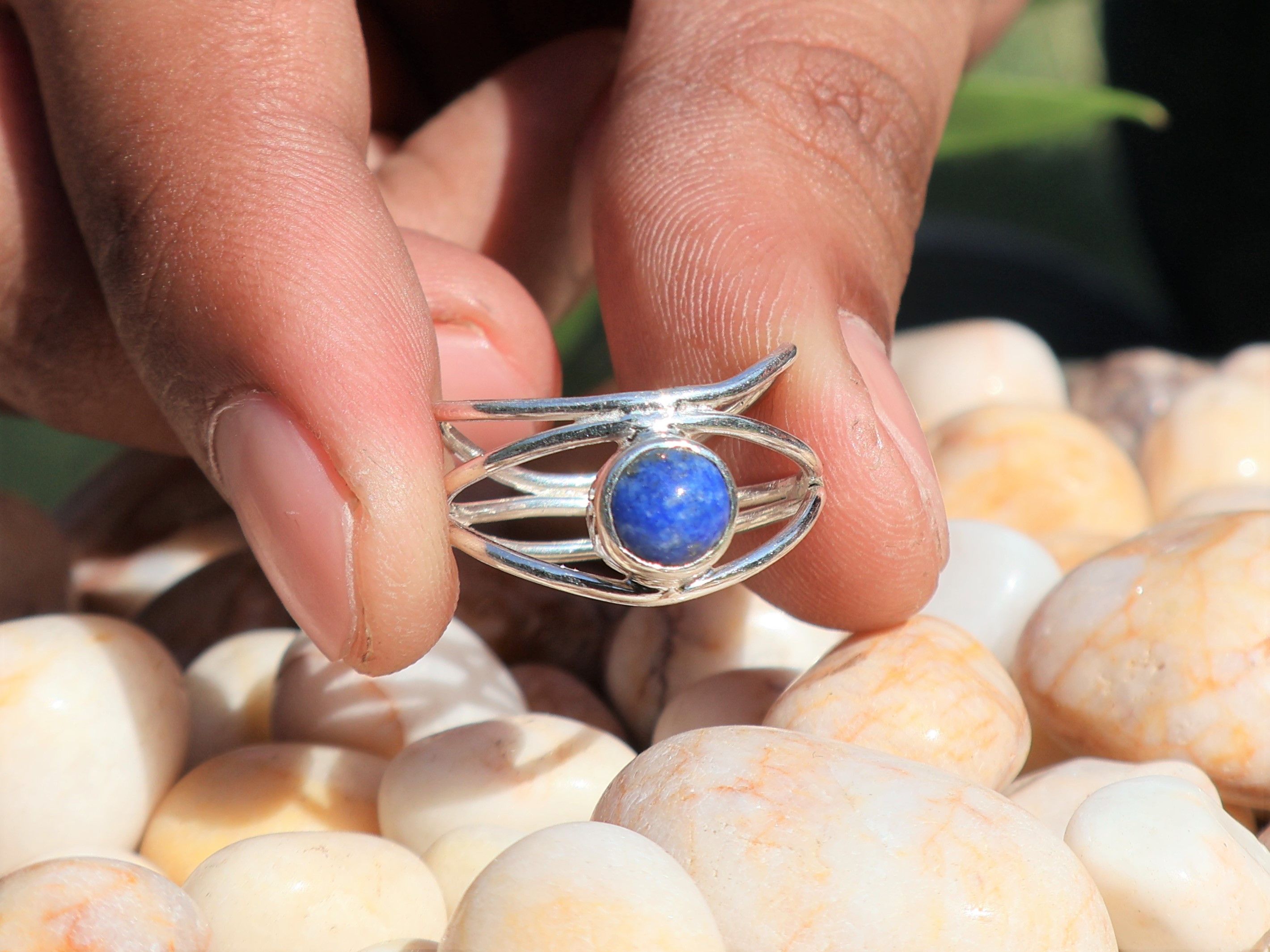 Handmade Lapis Lazuli Ring, 925 Sterling Silver, Handmade Women Ring Size ONE SIZE - 3 Thumbnail