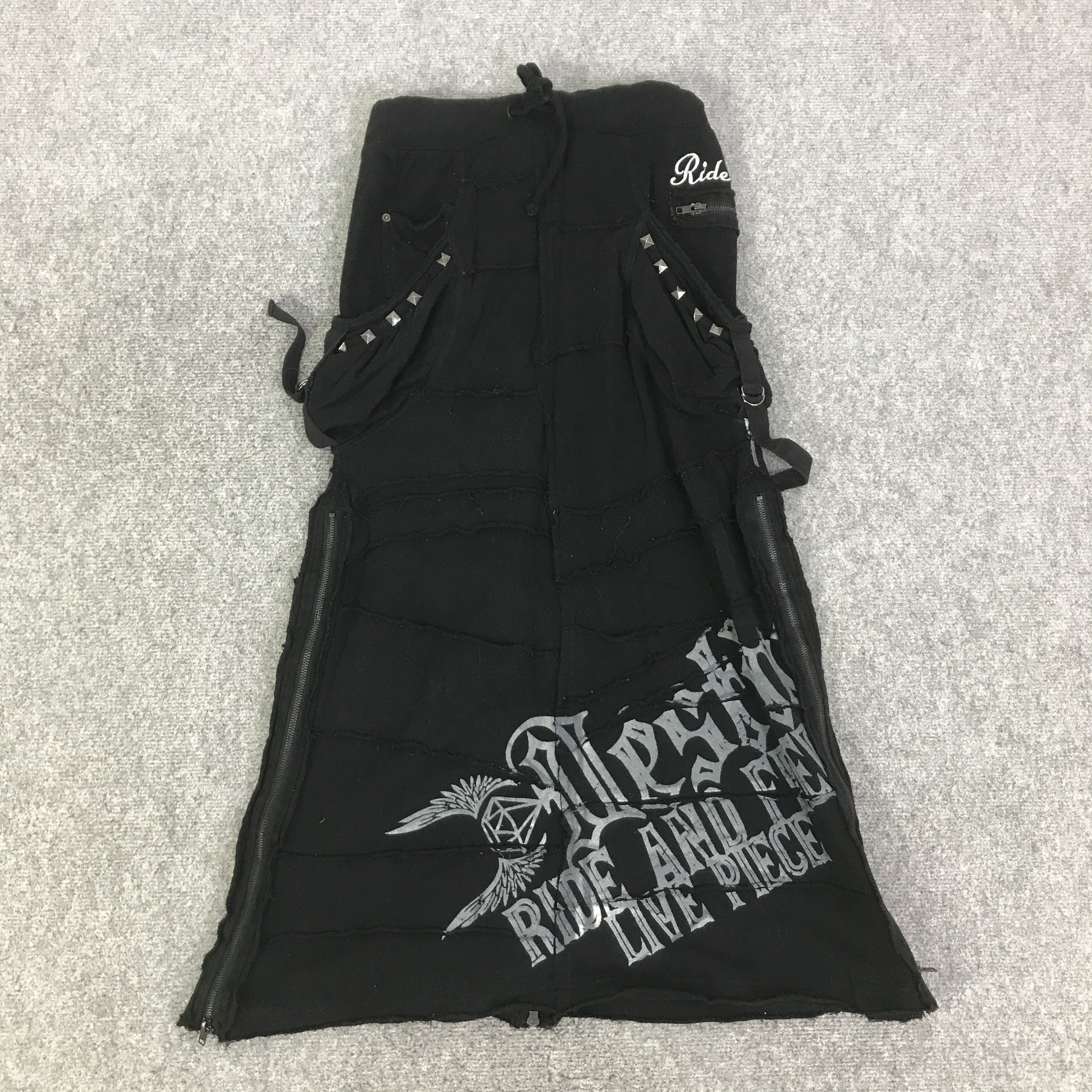 Japanese Brand PUNK SKIRT BLACK JAPANESE BRAND MEXI SKIRT K130B6 Size 28" / US 6 / IT 42 - 1 Thumbnail