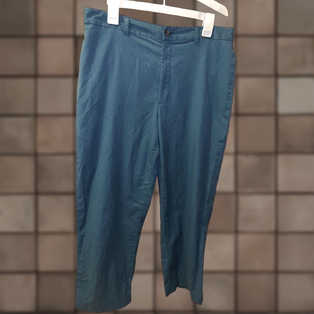 Banana Republic Banana Republic Womens Size 14 Casual Stretch Cotton Nylon Spandex Pants, Teal, Dress Pants, Spring Summer Fall Size 36" / US 14 / IT 50 - 1 Thumbnail