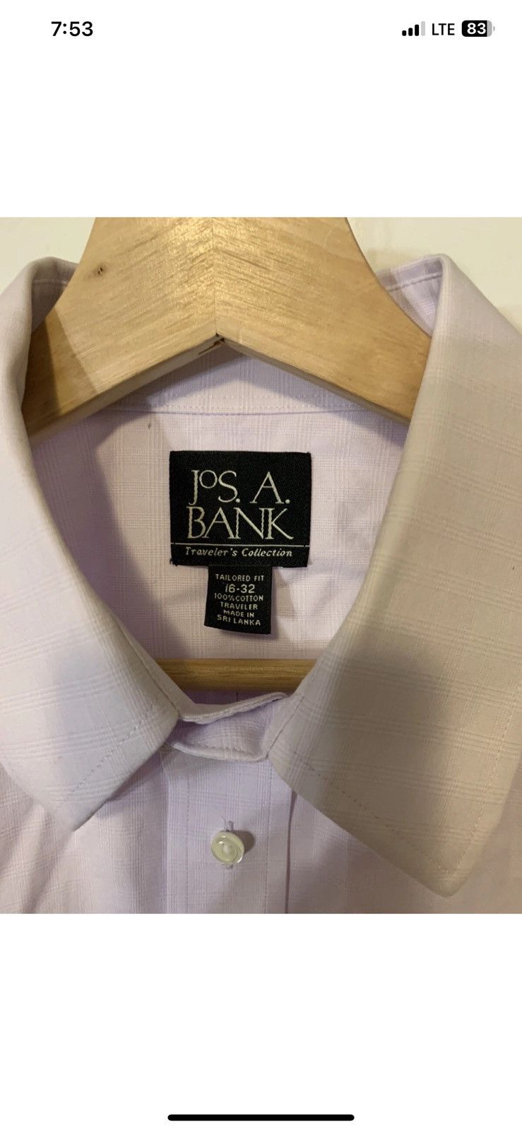 Jos. A. Bank Jos A. Bank mens sz 16/32 light purple button shirt traveler Size US M / EU 48-50 / 2 - 1 Thumbnail
