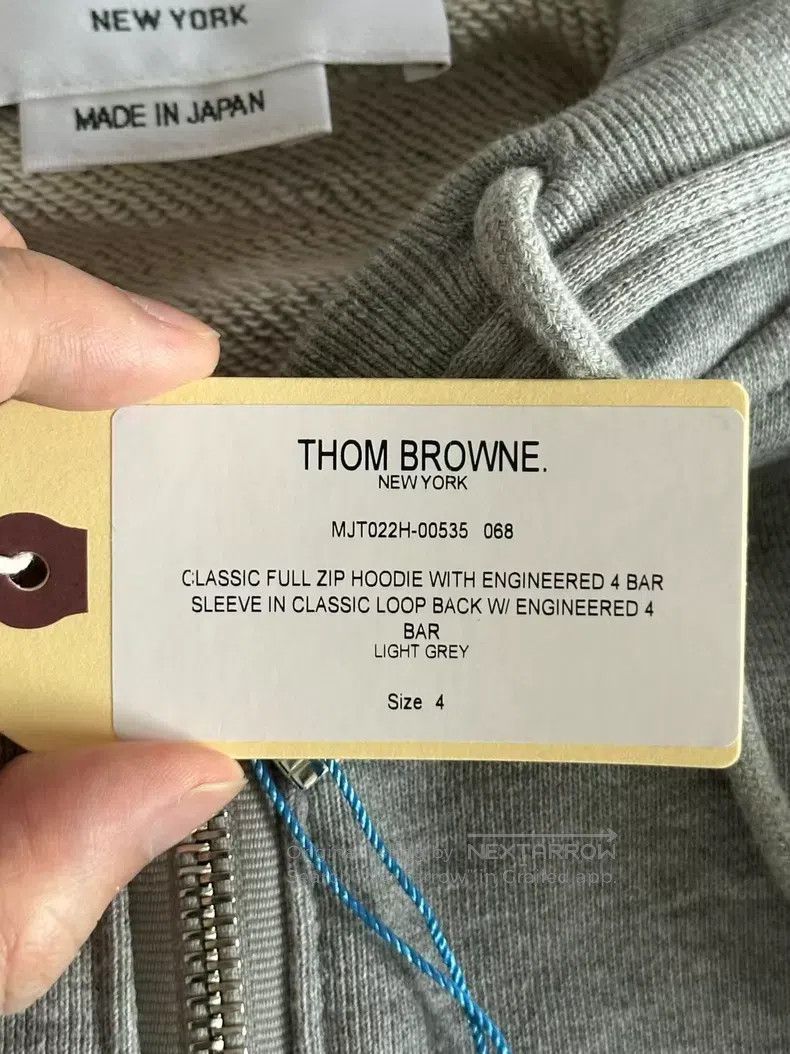 Thom Browne Thom Browne Grey Zip-Up Hoodie Size US XL / EU 56 / 4 - 3 Thumbnail