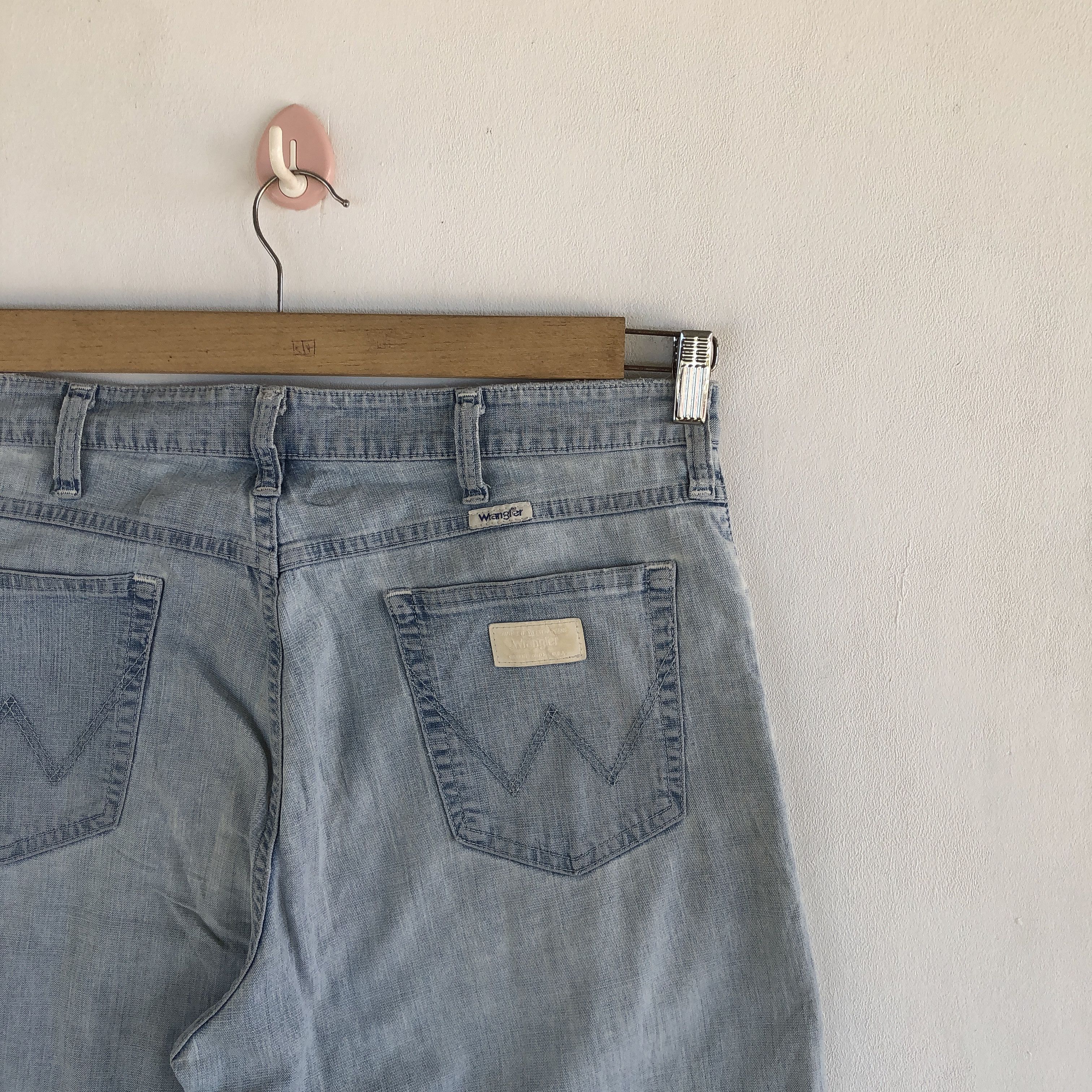 Jean Vintage Wrangler Light Wash Jeans Wrangler Denim Pants Size US 34 / EU 50 - 5 Thumbnail