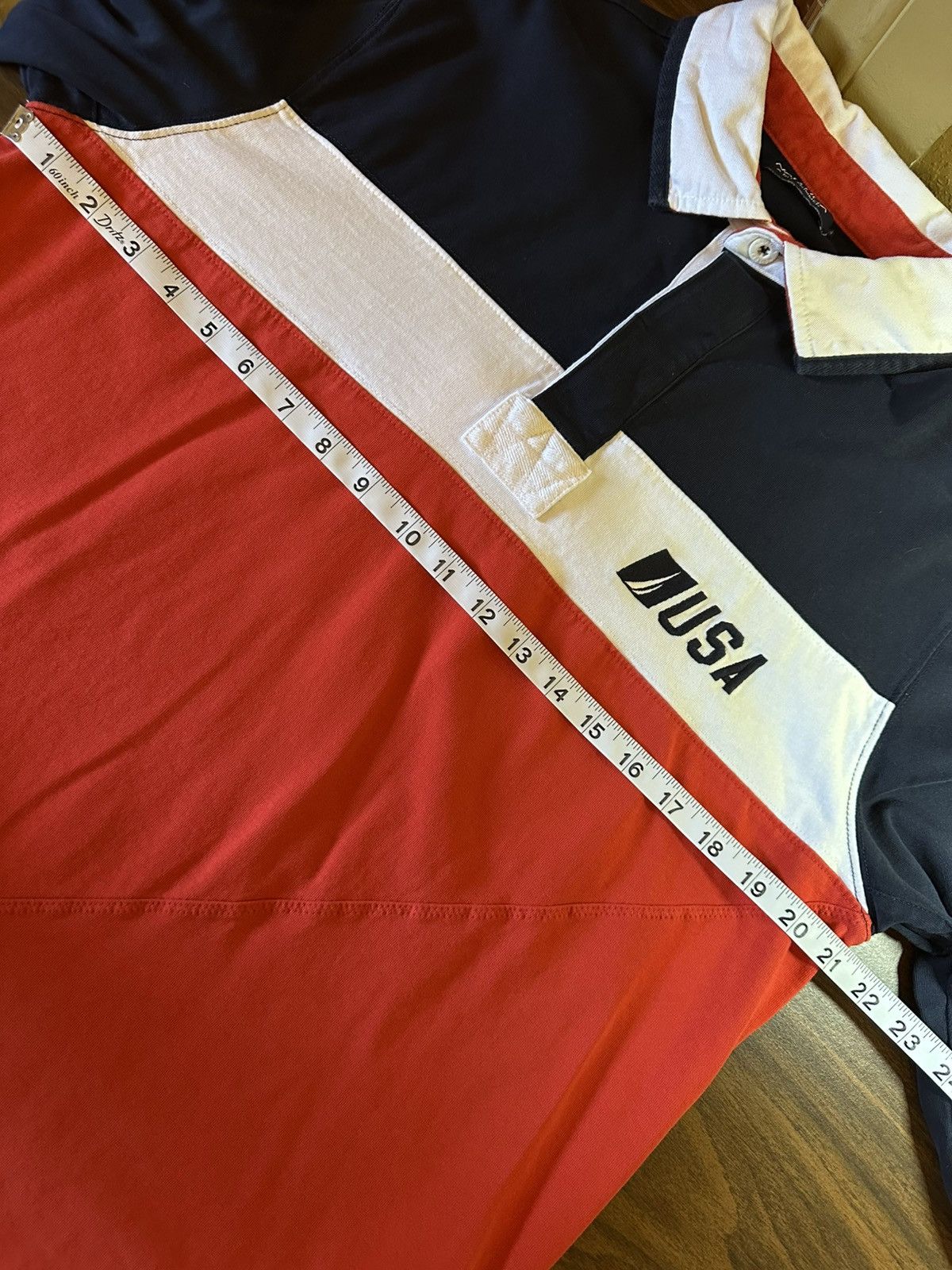 Nautica 📚 rare Nautica USA Sailing Striped Rugby Shirt Size US L / EU 52-54 / 3 - 10 Thumbnail