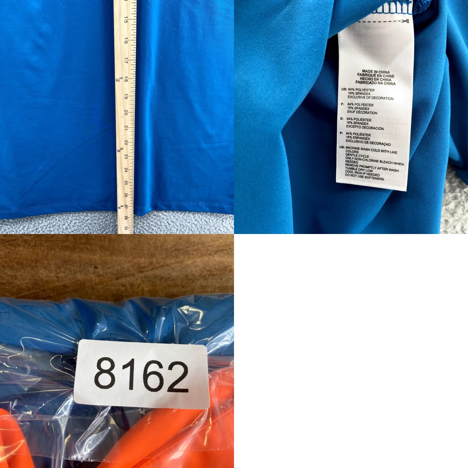 Prince Prince 1/4 Zip Polo Pullover Men's Medium Blue Orange Sportswear Tennis Core Ace Shirt Size US M / EU 48-50 / 2 - 8 Thumbnail