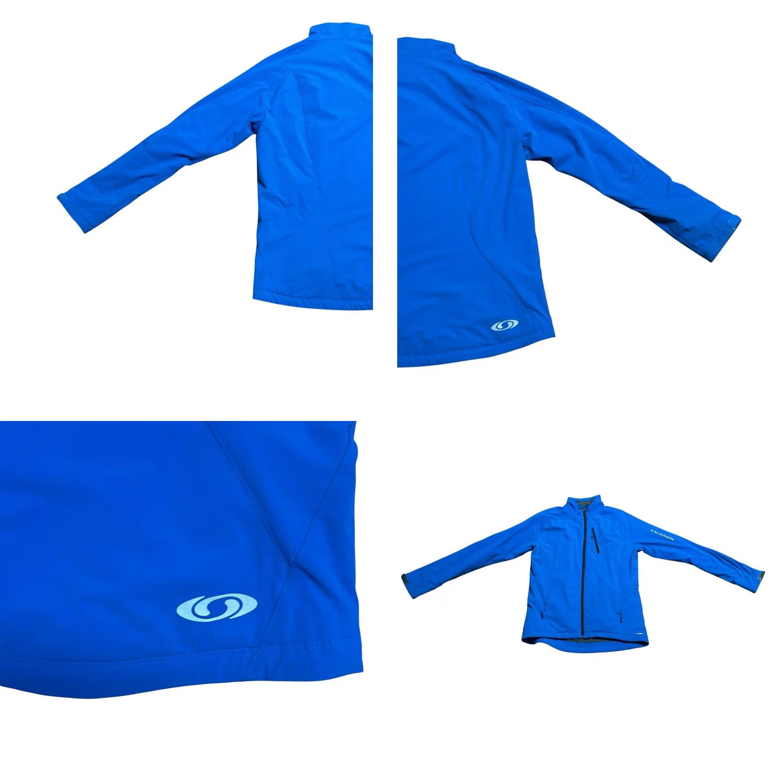 Salomon Salomon Men's Soft Shell Fleece Jacket Full Zip Blue Size M sweater Size US M / EU 48-50 / 2 - 9 Thumbnail