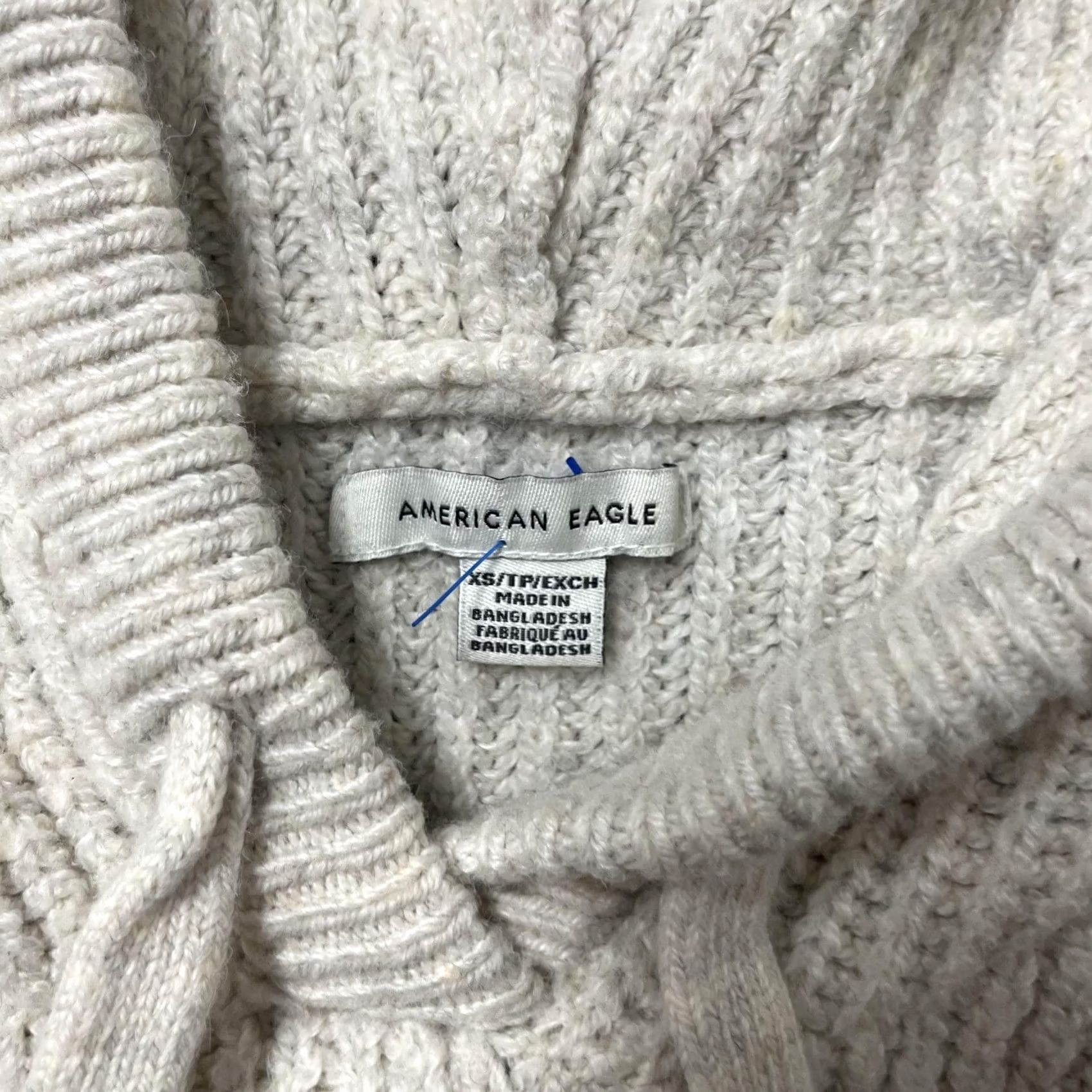 Vintage American Eagle Women XS Knit Hooded Pullover Size XS / US 0-2 / IT 36-38 - 2 Thumbnail