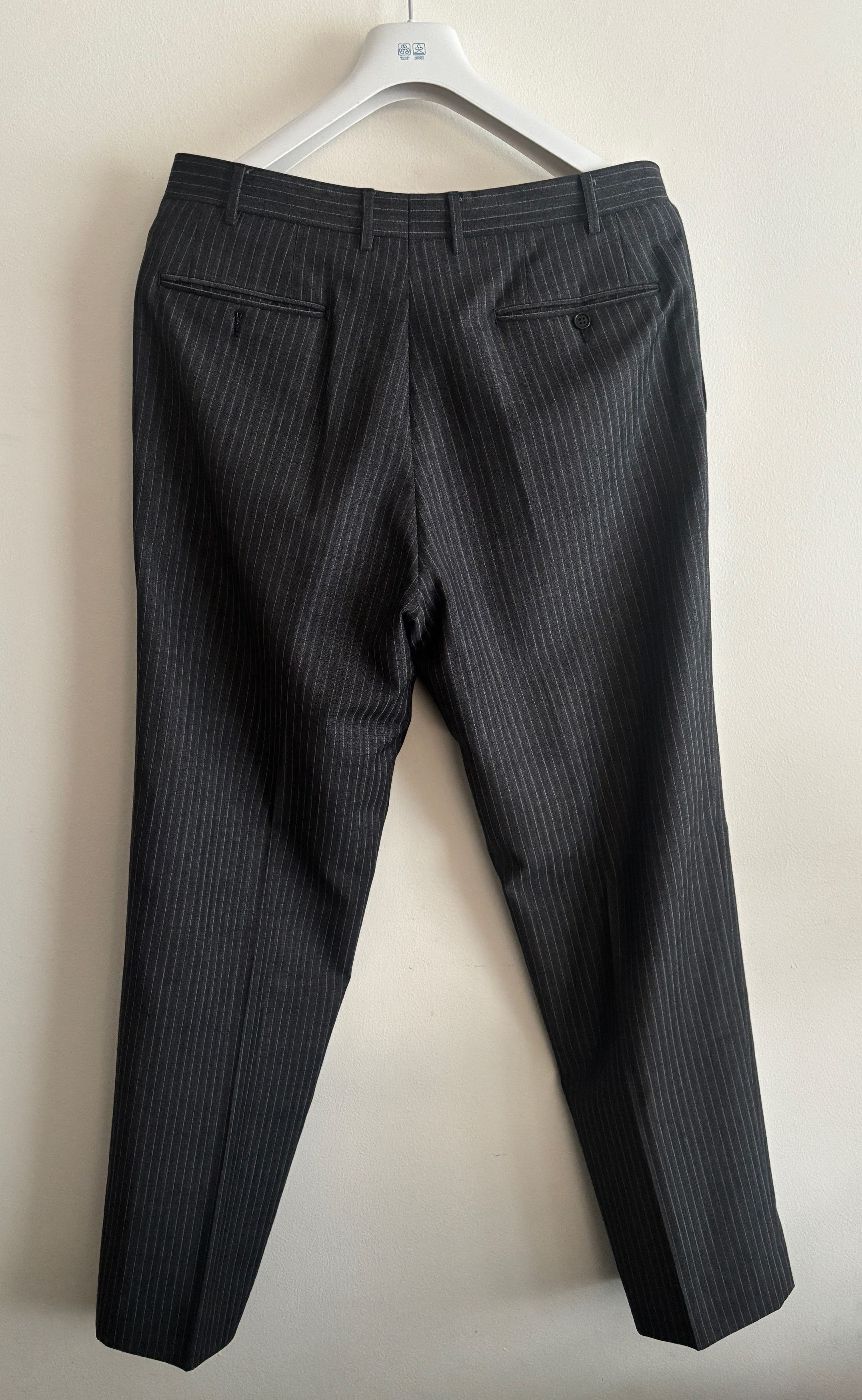 Canali $2100 Charcoal Grey Pinstripe Wool Suit -- 44 Pants 36 Size 44R - 13 Thumbnail