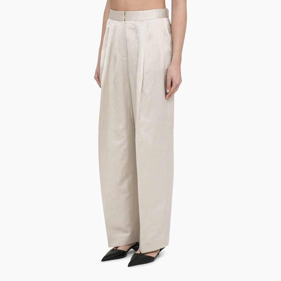 Calvin Klein o1d2blof0824 Viscose Blend Trousers in Light Beige Size 26" / US 2 / IT 38 - 3 Thumbnail