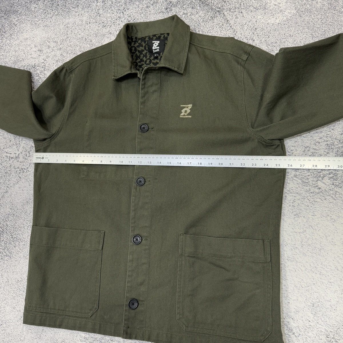 Vintage ZoeK Cotton Twill Inkas Jacket XL Olive Embroidered Size US XL / EU 56 / 4 - 17 Thumbnail
