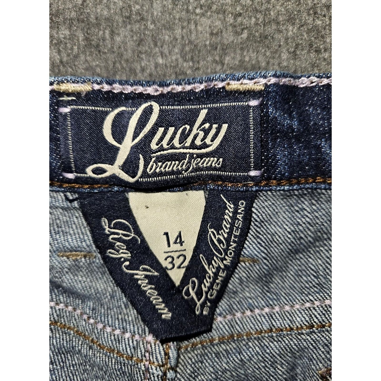 Lucky Brand Lucky Brand Jeans Womens 14 x 32 Blue Sweet N Low Bootcut Stretch Denim Stark Jeans Women Regular 14 32 Blue Boots Cut 5-Pocket Logo City Preppy Size 36" / US 14 / IT 50 - 2 Thumbnail