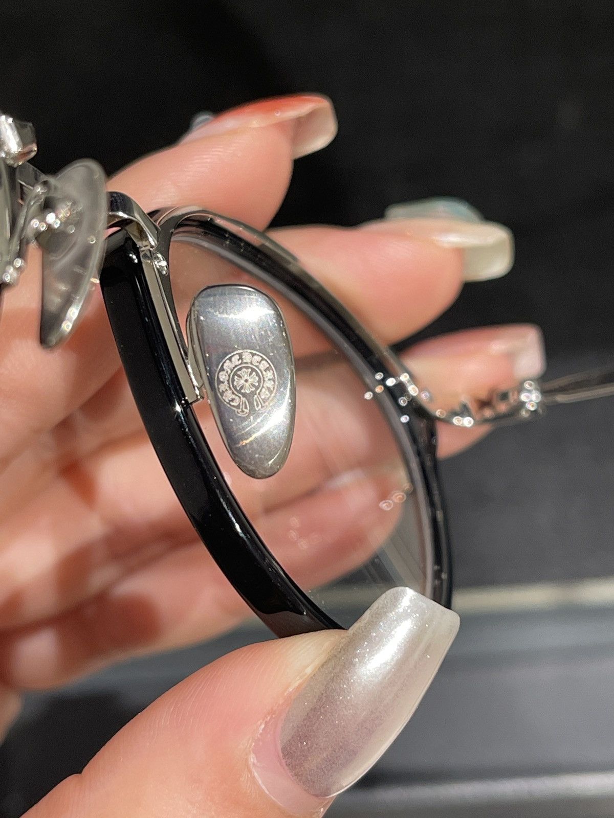 Chrome Hearts Chrome Hearts DIG BIG BK/SS Glasses Frame Size ONE SIZE - 6 Thumbnail