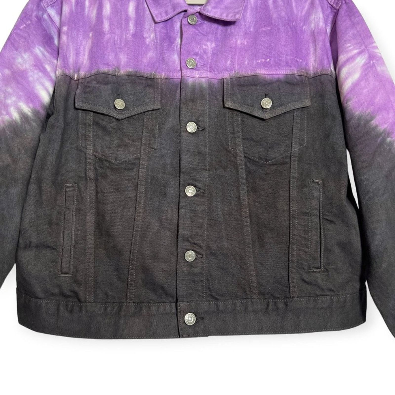 GRLFRND GRLFRND Kim Purple Tie Dye Denim Jean Jacket Size L Size L / US 10 / IT 46 - 10 Thumbnail