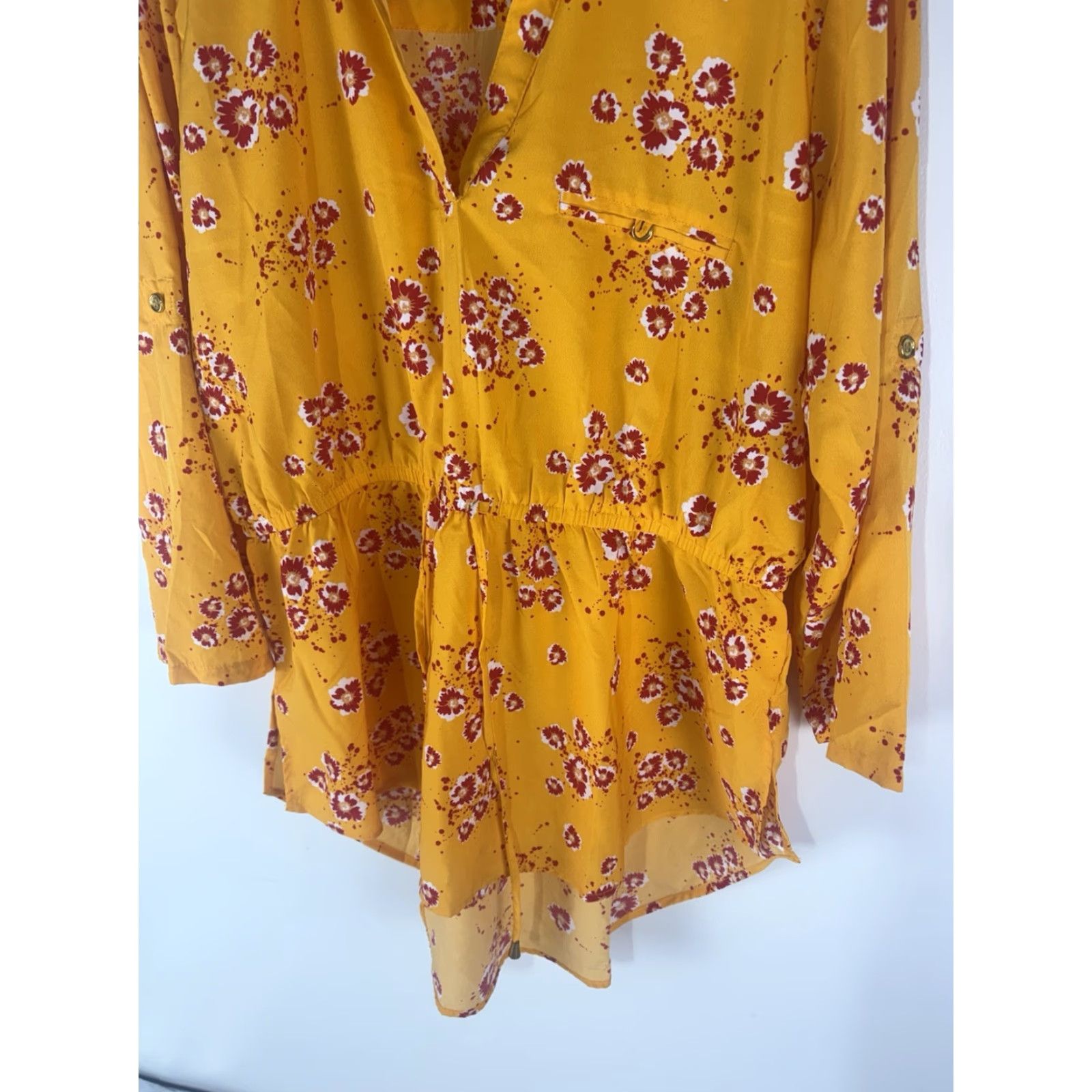 Vintage Mph Collection Gold/Multi Floral Tunic Top Womens Size 2X India Size XXL / US 16-18 / IT 52-54 - 3 Thumbnail