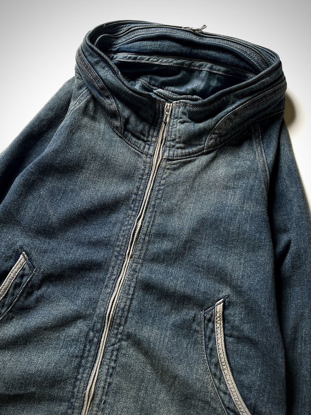 Japanese Brand G.O.A Apocalypse Mud Wash Selvedge Bono Hooded Denim Jacket Size US S / EU 44-46 / 1 - 4 Thumbnail
