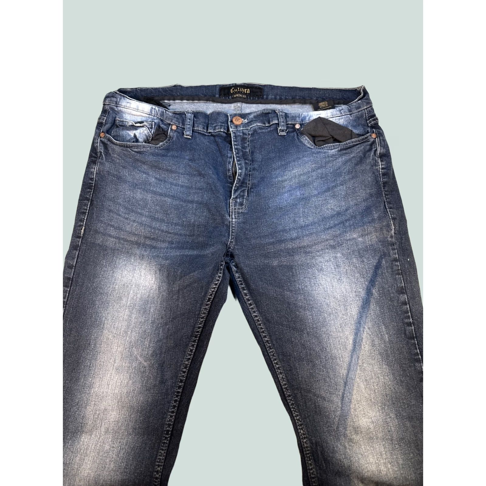 Vintage VINTAGE? Men’s Jeans Cultura New York 42x32 Blue Straight Jeans Mens 42 32 Inseam Blue Size US 42 / EU 58 - 1 Thumbnail