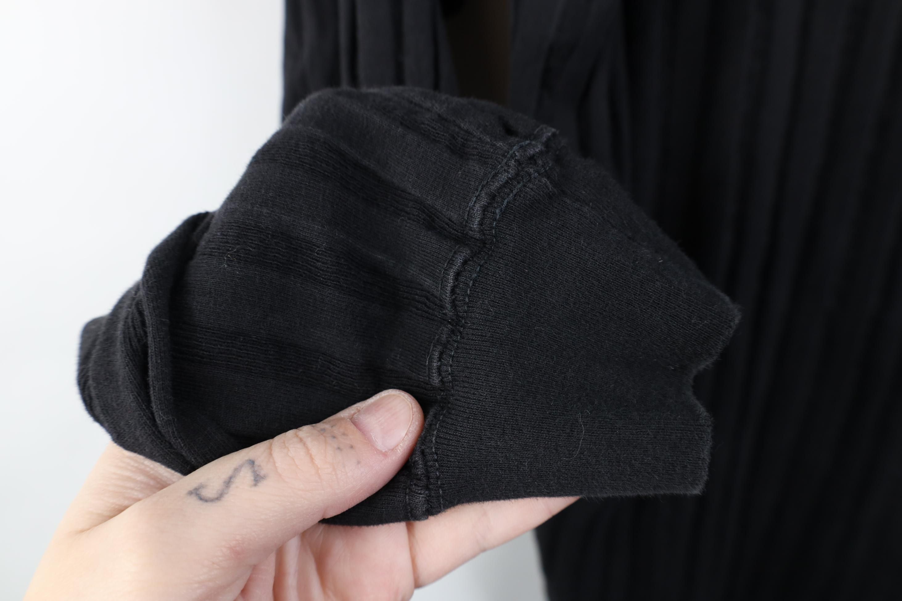 Vintage Vintage 90s Streetwear Ribbed Knit Henley T-Shirt Black Size US XL / EU 56 / 4 - 7 Thumbnail