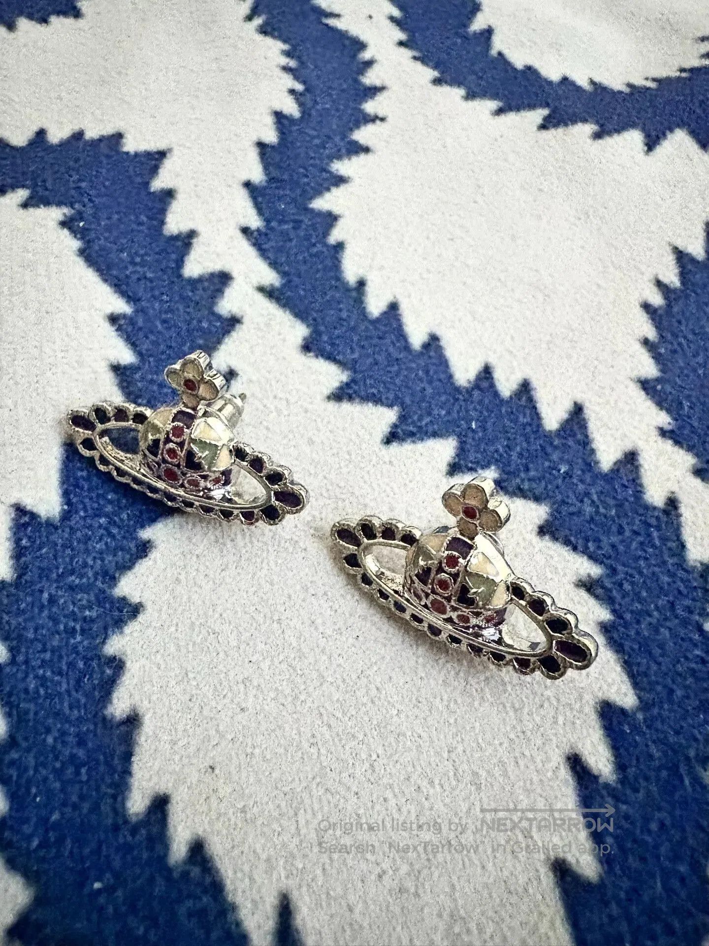 Vivienne Westwood Vivienne Westwood Saturn Enamel Earrings. Size ONE SIZE - 2 Thumbnail