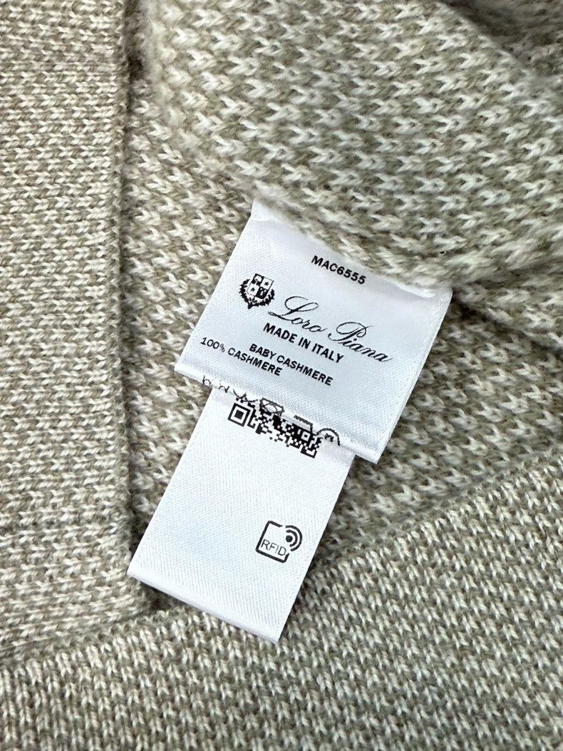 Loro Piana LORO PIANA Clash color striped collar design, round neck k Size US M / EU 48-50 / 2 - 3 Thumbnail