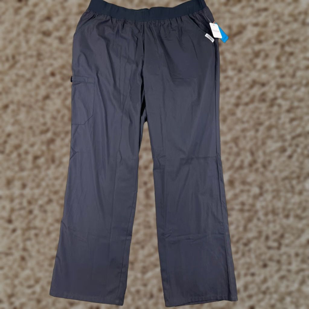 Cherokee Cherokee Scrub Pants Adult 2XL Gray Polyester Bottom Cargo Pocket Unisex Medical Shirt? Size US 39 - 1 Thumbnail