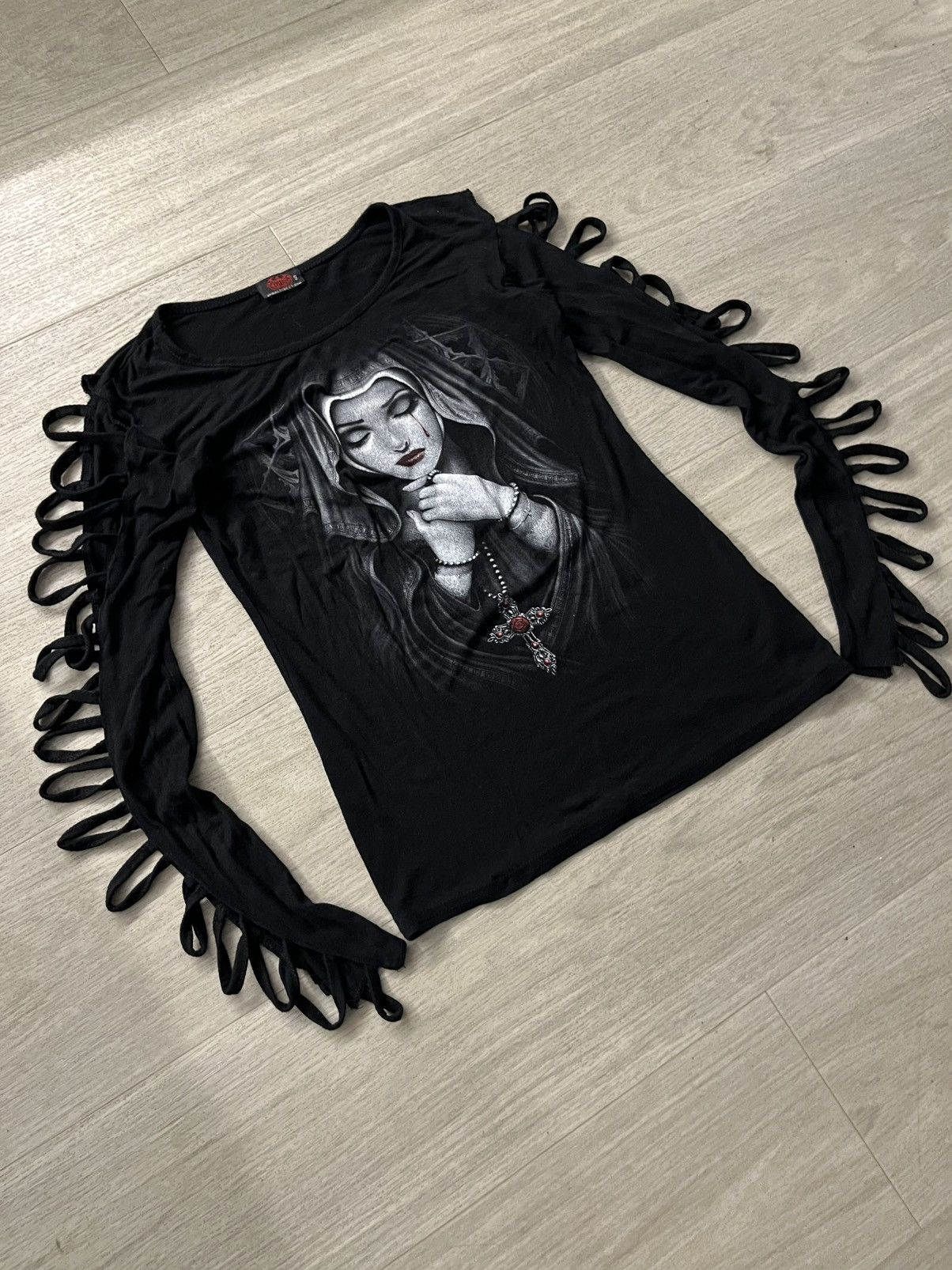 Japanese Brand Longsleeve Spiral Gothic Style Big Logo Size S / US 4 / IT 40 - 3 Thumbnail