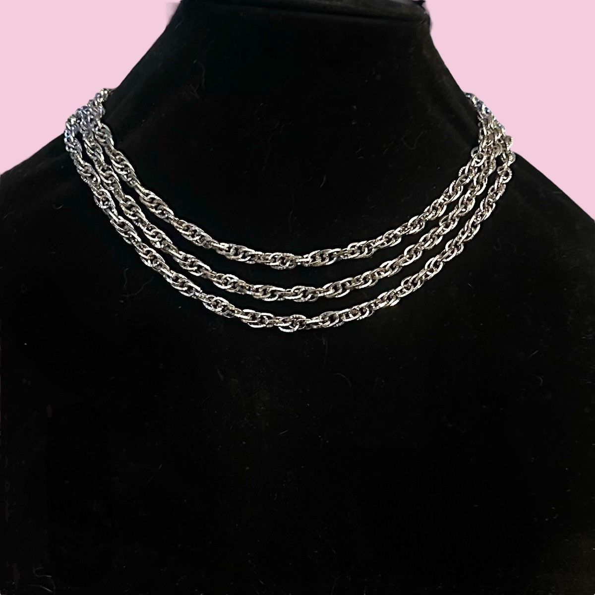 Monet Vintage Monet long chunky silver cable link chain necklace Size ONE SIZE - 2 Thumbnail