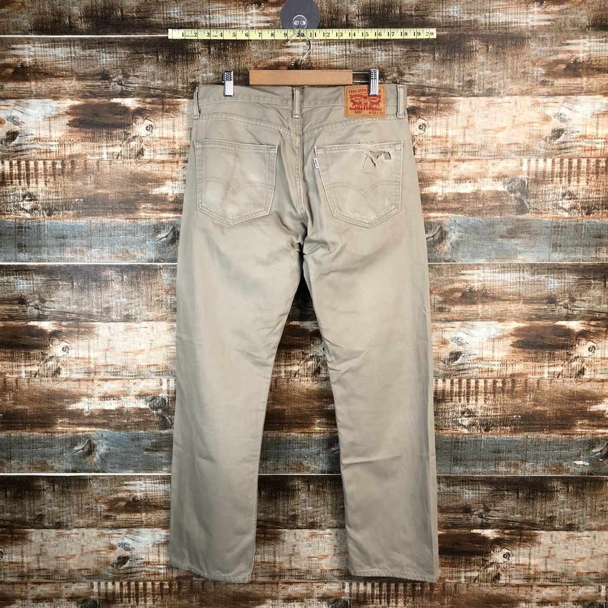 Levi's DL Levis 505 Cream Casual Pants #C197 Size US 32 / EU 48 - 12 Thumbnail