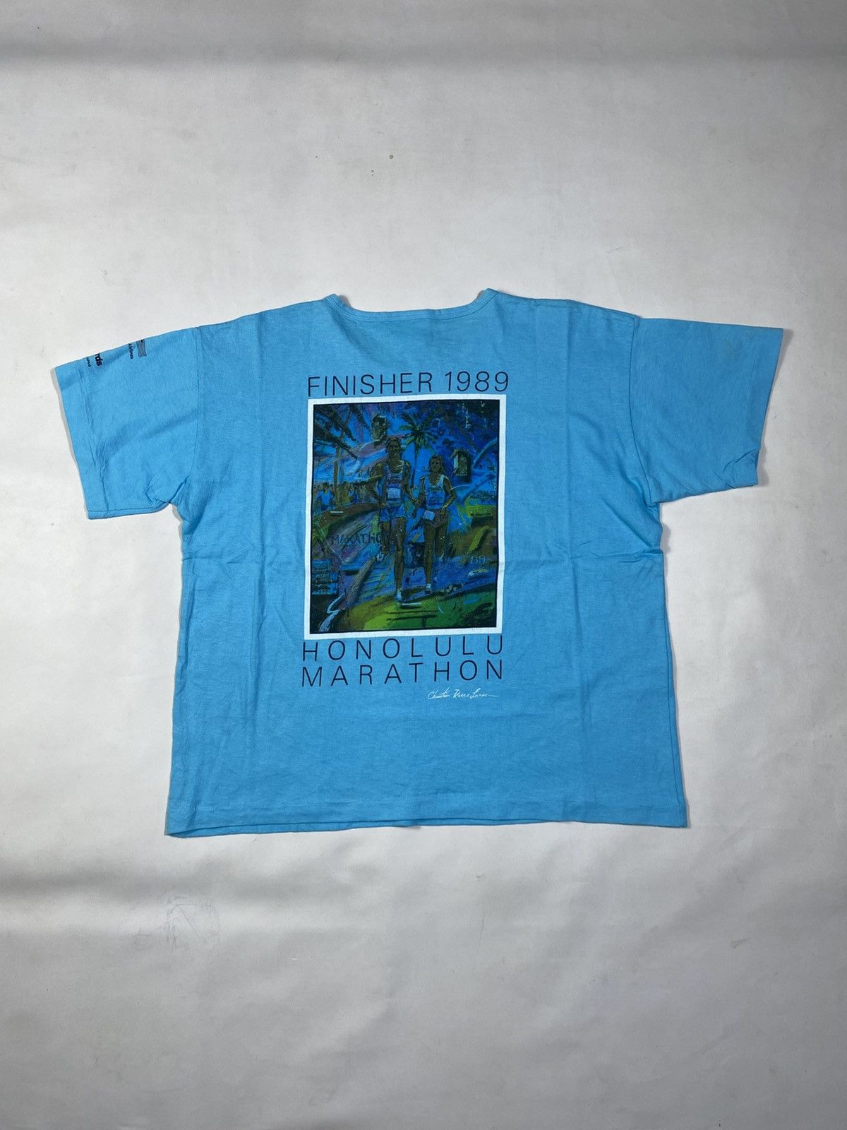 Vintage Vintage Single Stitch Honolulu Marathon Finisher Hawaii 1989 Size US S / EU 44-46 / 1 - 9 Thumbnail