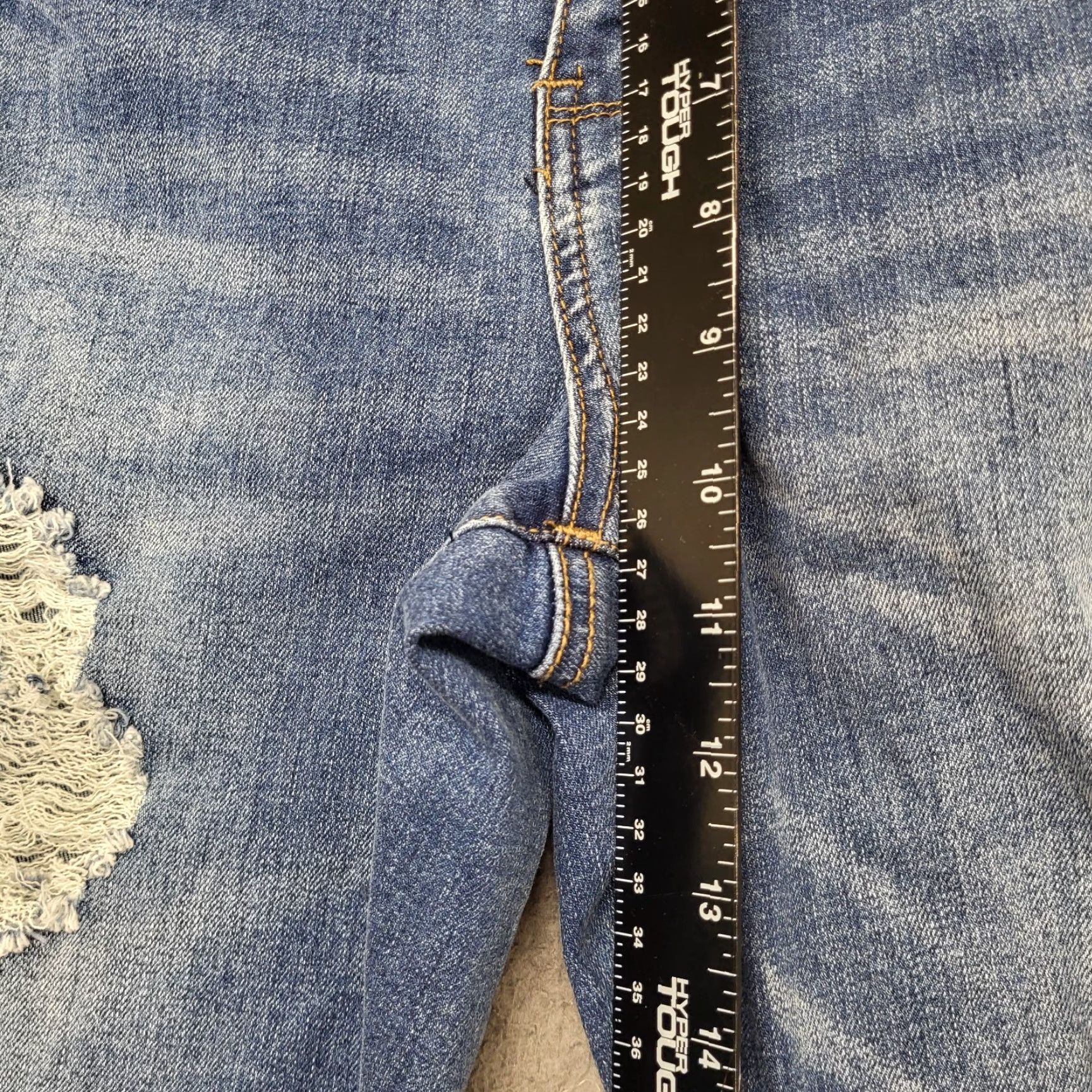 Vintage Rue 21 Jeans Juniors 5/6R Blue Mid Rise Skinny Flex Distressed Denim Preppy Jeans Shirt? Size 27" / US 4 / IT 40 - 4 Thumbnail
